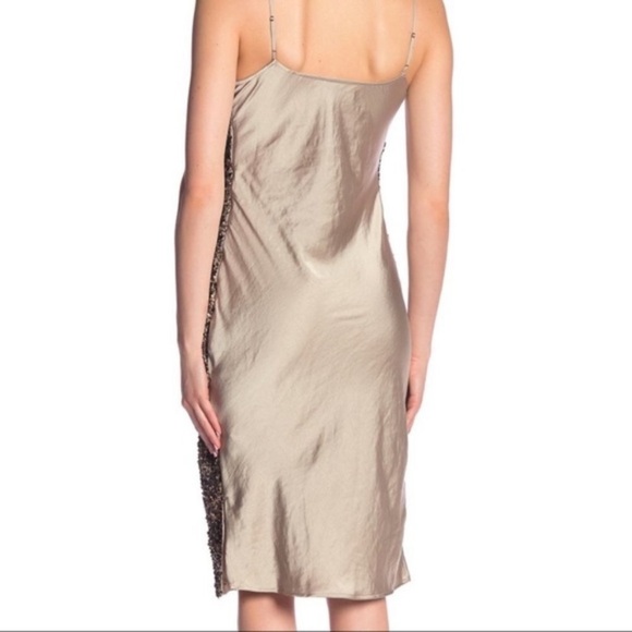 JOIE Hasana Sequin Slit Midi-Length Cocktail Slip Dress size 0 - Picture 9 of 17